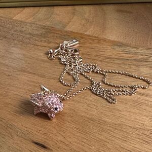 Kate Spade Pink Crystal Pig Pendant Necklace - Women's Jewelry